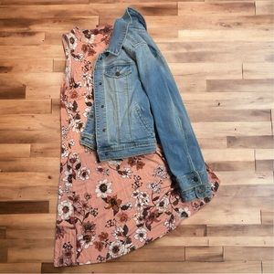 Bundle/Girls' Jean Jacket Cat & Jack Art Class Pink Floral dress-Sizes-L (10/12)